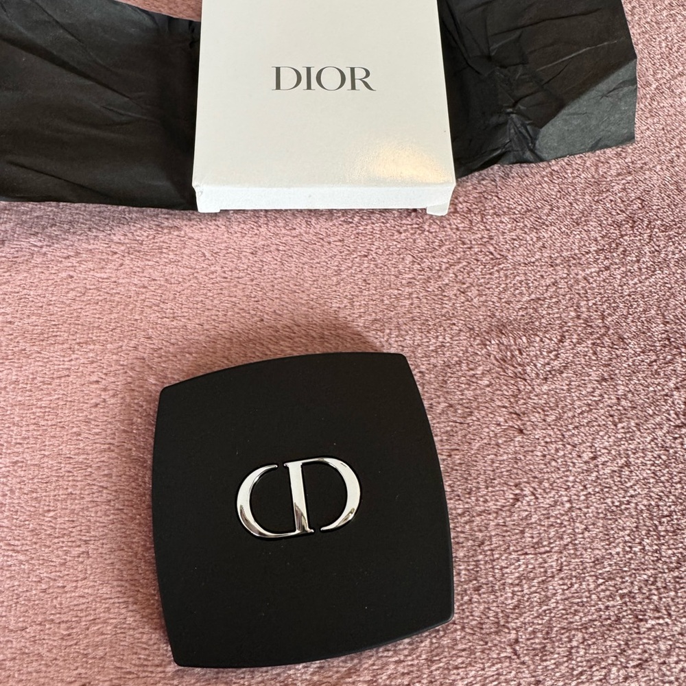 Dior Black Embossed Logo Compact from Parfums Line..